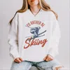 Simply Sage Market I'd Rather Be Skiing - Women's Lightweight Garment Dyed Sweatshirt In White