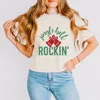 Simply Sage Market Jingle Bell Rockin' Bell Glitter - Womens Boxy Crop Top In Neutral