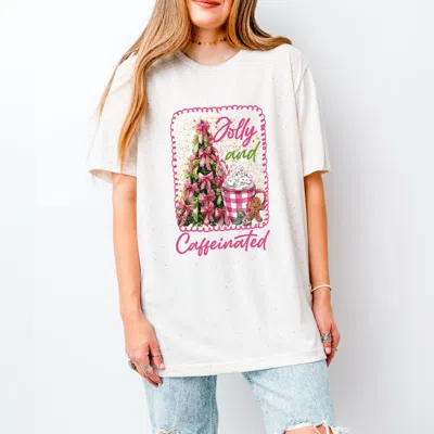 Simply Sage Market Jolly And Caffeinated - Women's Short Sleeve Graphic T-shirt In White