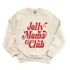 Simply Sage Market Jolly Mom's Club Distressed - Women's Graphic Sweatshirt In Black