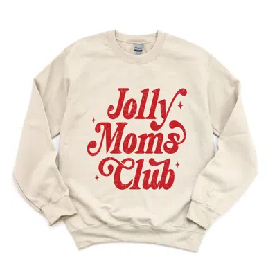 Simply Sage Market Jolly Mom's Club Distressed - Women's Graphic Sweatshirt In Black