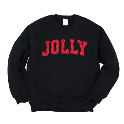 Simply Sage Market Jolly Varsity Arched Distressed - Women's Graphic Sweatshirt In Multi