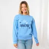 Simply Sage Market Let It Snow Snowflakes - Women's Graphic Sweatshirt In Blue
