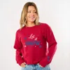 Simply Sage Market Let It Snow Snowflakes - Women's Graphic Sweatshirt In Red