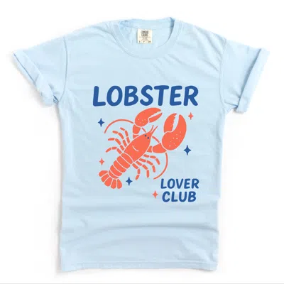 Simply Sage Market Lobster Lover Club - Women's Garment Dyed Graphic T-shirt In Blue