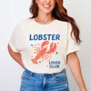 Simply Sage Market Lobster Lover Club - Women's Garment Dyed Graphic T-shirt In Multi