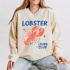 Simply Sage Market Lobster Lover Club - Women's Lightweight Garment Dyed Sweatshirt In Multi