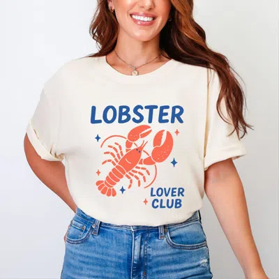 Simply Sage Market Lobster Lover Club - Women's Garment Dyed Graphic T-shirt In White