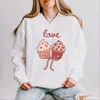 Simply Sage Market Love Cursive Cupcakes Coquette - Women's Lightweight Garment Dyed Sweatshirt In White