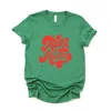 Simply Sage Market Make It Merry Cursive Distressed - Women's Short Sleeve Graphic T-shirt In Green