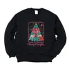 Simply Sage Market Merry Christmas Bow Tree - Women's Graphic Sweatshirt In Black