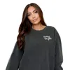 Simply Sage Market Merry And Bright Cursive Embroidery - Women's Garment Dyed Graphic Sweatshirt In Multi