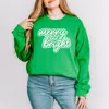 Simply Sage Market Merry & Bright Outline Puff - Women's Graphic Sweatshirt In Green