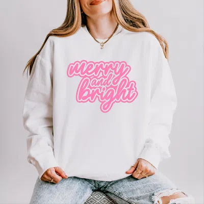 Simply Sage Market Merry & Bright Outline Puff - Women's Lightweight Garment Dyed Sweatshirt In Multi