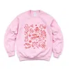 Simply Sage Market Merry Christmas Sketched Icons - Women's Graphic Sweatshirt In Pink