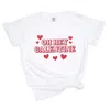 Simply Sage Market Oh Hey Galentine Hearts - Women's Garment Dyed Graphic T-shirt In White