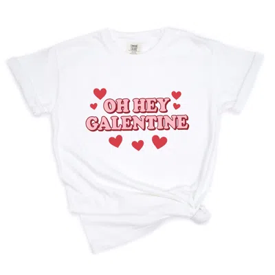 SIMPLY SAGE MARKET OH HEY GALENTINE HEARTS - WOMEN'S GARMENT DYED GRAPHIC T-SHIRT