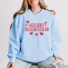 Simply Sage Market Oh Hey Galentine Hearts - Women's Lightweight Garment Dyed Sweatshirt In Blue
