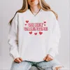 Simply Sage Market Oh Hey Galentine Hearts - Women's Lightweight Garment Dyed Sweatshirt In White