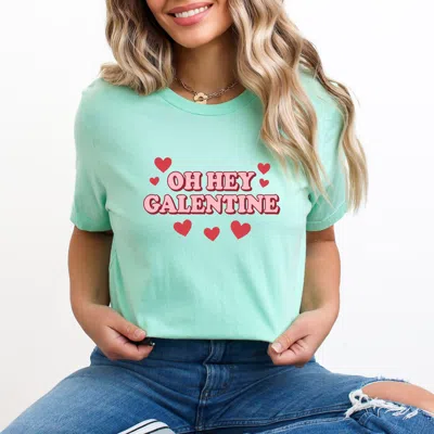 Simply Sage Market Oh Hey Galentine Hearts - Women's Short Sleeve Graphic T-shirt In Green
