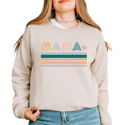 Simply Sage Market Retro Mama Stripes - Women's Graphic Sweatshirt In Black