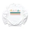 Simply Sage Market Retro Mama Stripes - Women's Graphic Sweatshirt In White