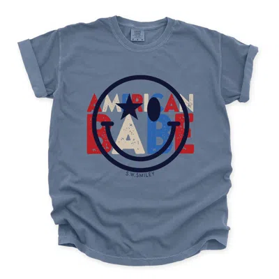 Simply Sage Market S. W.smiley American Babe - Women's Garment Dyed Graphic T-shirt In Multi