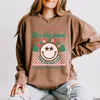 Simply Sage Market S. W.smiley The Most Wonderful Time Smiley - Women's Lightweight Garment Dyed Sweatshirt In Brown