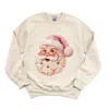 Simply Sage Market Santa Face Textured Paint - Women's Graphic Sweatshirt In Black