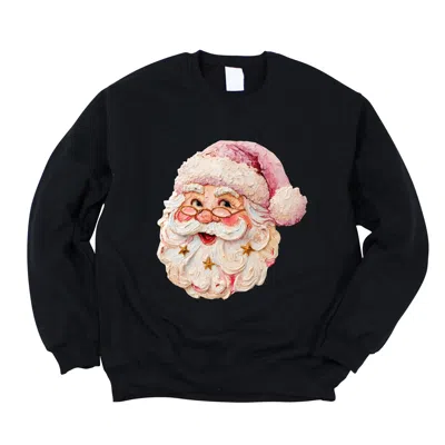 Simply Sage Market Santa Face Textured Paint - Women's Graphic Sweatshirt In Multi