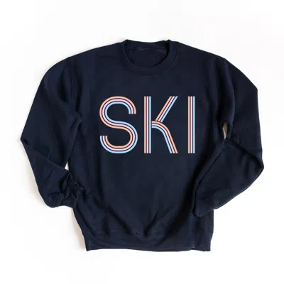Simply Sage Market Ski Pastel - Women's Graphic Sweatshirt In Blue