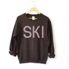 Simply Sage Market Ski Pastel - Women's Graphic Sweatshirt In Gold