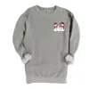 Simply Sage Market Snowman Family - Women's Garment Dyed Graphic Sweatshirt In Gray