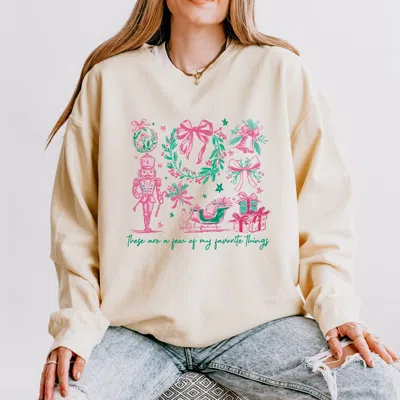 Simply Sage Market These Are A Few Of My Favorite Things Coquette - Women's Lightweight Garment Dyed Sweatshirt In Multi