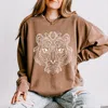 Simply Sage Market Tiger Face Mandala - Women's Lightweight Garment Dyed Sweatshirt In Brown