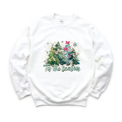 Simply Sage Market Tis The Season Painted Trees - Women's Graphic Sweatshirt In Green
