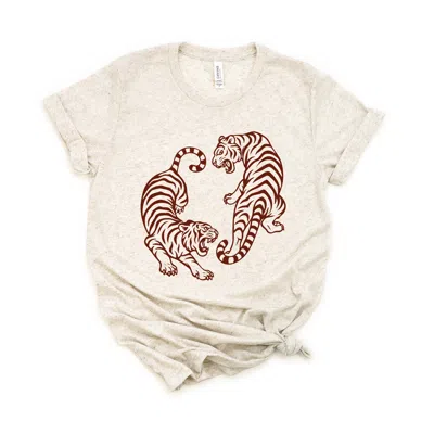 Simply Sage Market Two Tigers - Women's Short Sleeve Graphic T-shirt In Neutral