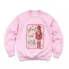 Simply Sage Market Y'all Are Nuts Nutcracker - Women's Graphic Sweatshirt In Pink