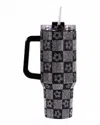 Simply Southern 30 oz Sequin Tumbler In Checkered Black In Gray