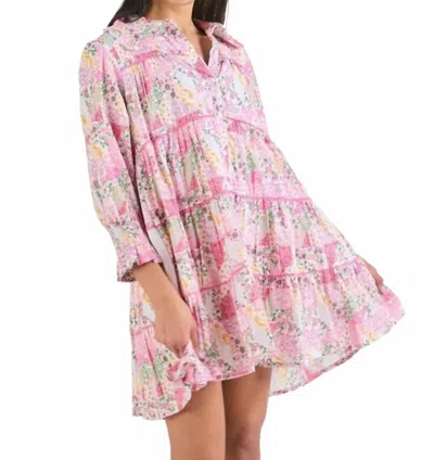 Simply Southern Allie Dress In Multi Floral In Pink