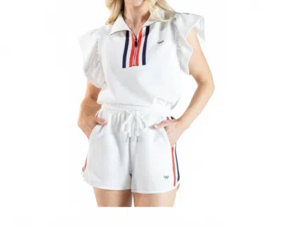 Simply Southern Americana Set Matching Shorts In White