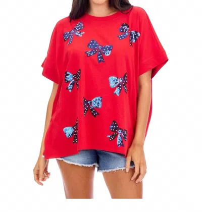 Simply Southern Americana Sparkle Top In Red