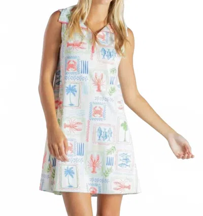 Simply Southern Boardwalk Lobster Dress In White
