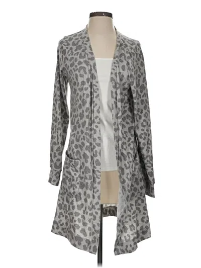 Pre-owned Simply Southern Cardigan Sweater In Gray
