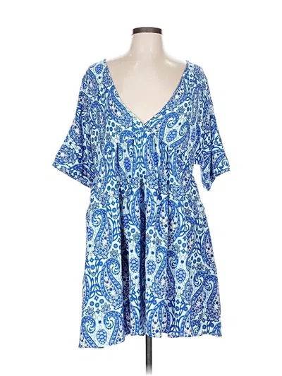 Pre-owned Simply Southern Casual Dress In Blue