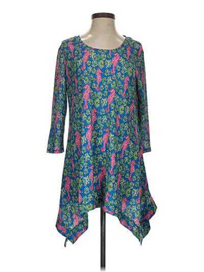 Pre-owned Simply Southern Casual Dress In Blue
