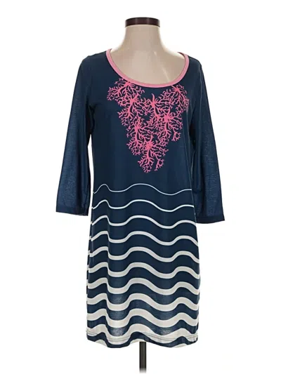 Pre-owned Simply Southern Casual Dress In Blue