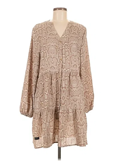 Pre-owned Simply Southern Casual Dress In Brown