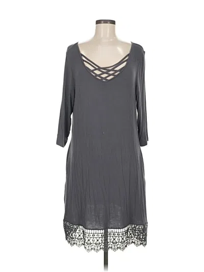 Pre-owned Simply Southern Casual Dress In Gray