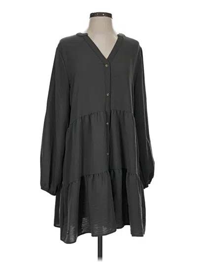 Pre-owned Simply Southern Casual Dress In Gray